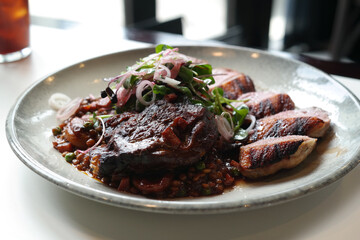 Duck Breast Steak and Oven Braised Duck Leg
