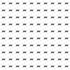 Square seamless background pattern from black bus symbols are different sizes and opacity. The pattern is evenly filled. Vector illustration on white background