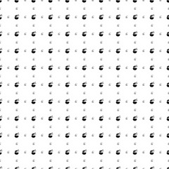 Square seamless background pattern from geometric shapes are different sizes and opacity. The pattern is evenly filled with black noodle symbols. Vector illustration on white background