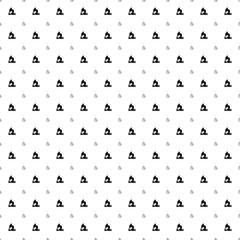 Square seamless background pattern from geometric shapes are different sizes and opacity. The pattern is evenly filled with black yoga stretching pose symbols. Vector illustration on white background