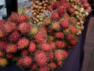 Rambutan sold at the local market