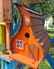 Close-up - an unusual birdhouse for birds