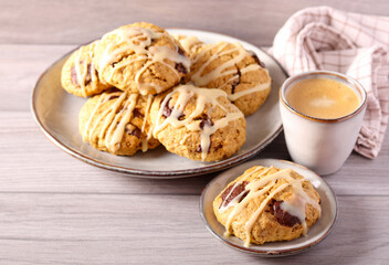 Double chocolate cookies served
