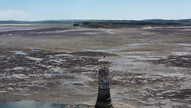 Whiteford Point Lighthouse is located off the coast at Whiteford Point near Whiteford Sands, on the Gower Peninsula, south Wales.