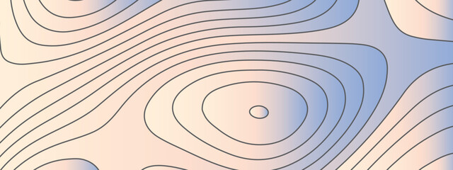 Colorful map line of topography. Abstract topographic contours map background. Topography lines and circles background. Topographic map and place for texture.  Vector illustration.