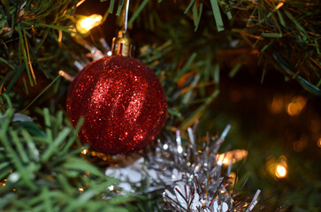 red Christmas ball ornament