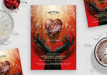 Valentines Event Flyer Template
