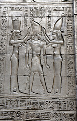 ANCIENT EGYPTIAN ART AND HIEROGLYPHS IN LUXOR TEMPLES, EGYPT