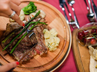 delicious steak for dinner