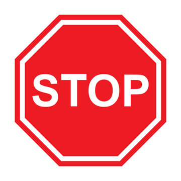 Red Stop Sign icon. Road Sign illustration