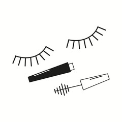 Eyes Beauty Extension Kit Makeup Vector