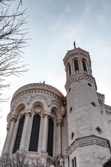 Fototapeta na wymiar The basilique of Notre Dame de Fourvière.