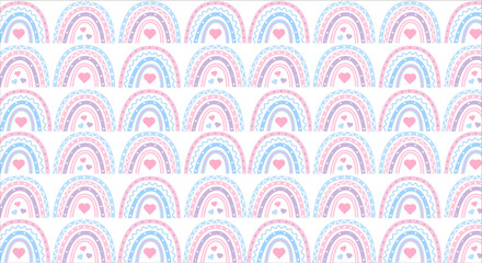 Rainbow pattern abstract boho vector image. 