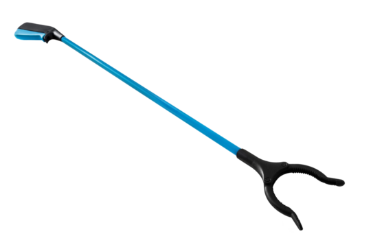 Blaue Greifhilfe und Hintergrund transparent