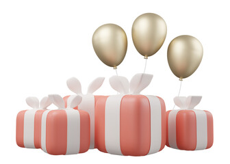 gilf box with balloon 3d render