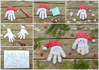 step by step, a tutorial on how to make a New Year's gnome. Kids Crafts