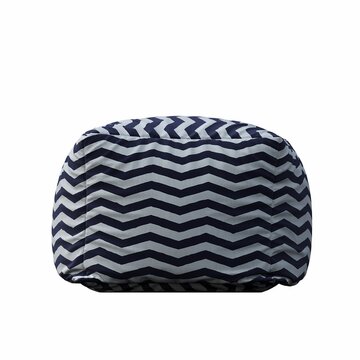 soft pouf isolated on white background, interior furniture, 3D illustration, cg render