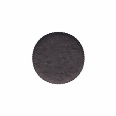 soft pouf isolated on white background, interior furniture, 3D illustration, cg render