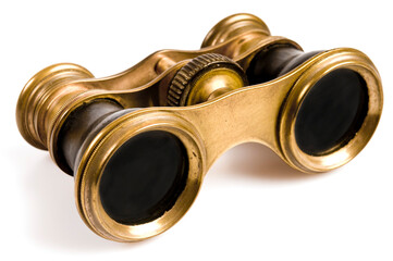 vintage theatrical binoculars , isolated