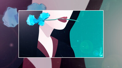 anime girl poster illustration