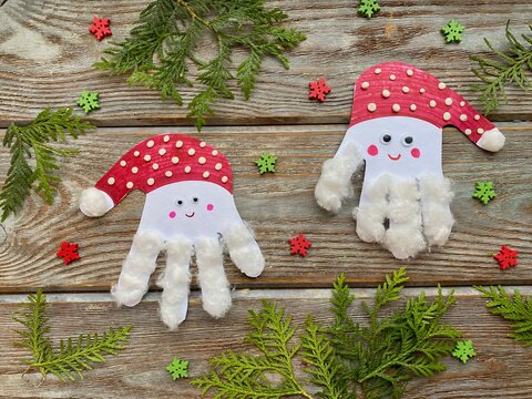 hand made christmas gnome, step by step how to make kids crafts