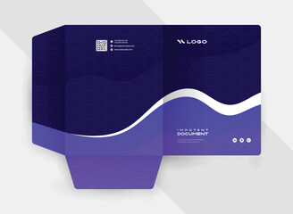 Presentation folder template design, Pocket folder design with trendy color