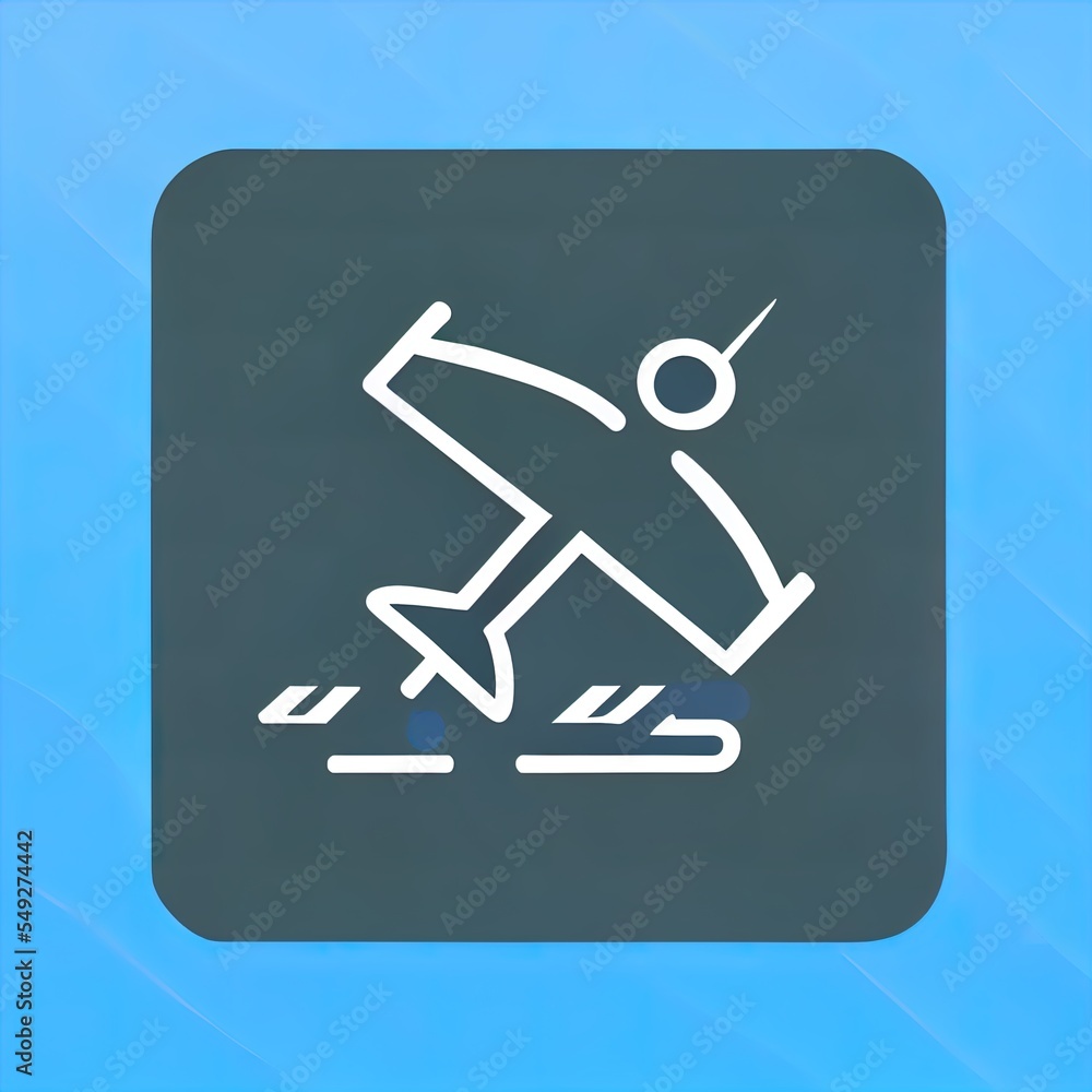 Poster a sign with a man on a snowboard in the middle of it. generative ai