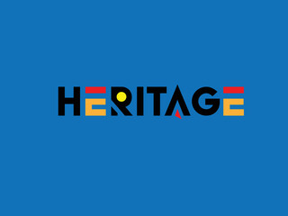 heritage, typography letter logo monogram elegant font vector