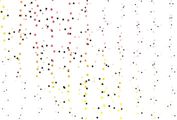 Light Pink, Yellow vector background with triangles, circles, cubes.