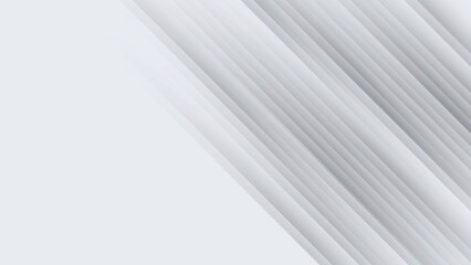 Obraz premium Gray and white diagonal line architecture geometry tech abstract. Geometric modern design. Vector Illustration.