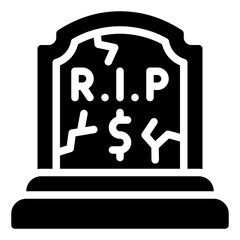 rest in peace glyph icon