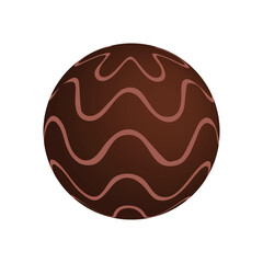 Chocolate Ball 3d. Vector illustration.	