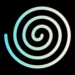 Pastel gradient decorative spiral. Vector illustration.