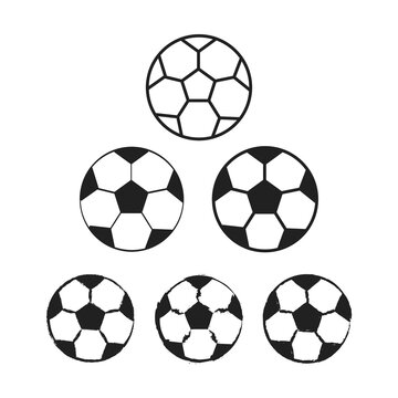 Football soccer clipart black white design shape sign vector