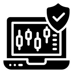 stock market glyph icon