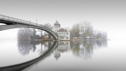 Insel der Jugend im Treptower Park Berlin im Nebel