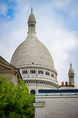 The Basilica of Sacré Coeur de Montmartre in Paris, France.