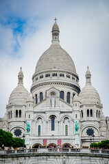 The Basilica of Sacré Coeur de Montmartre in Paris, France.