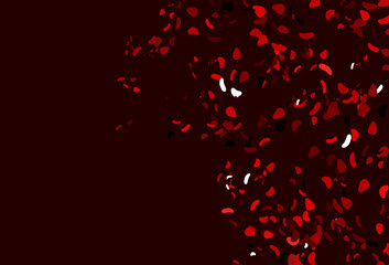 Light Red vector pattern with chaotic shapes.