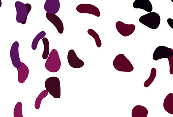 Light Pink vector pattern with chaotic shapes.