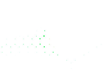 Light blue, yellow vector background with bubbles.