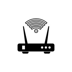 Wi-fi router vector isolated illustration icon design.