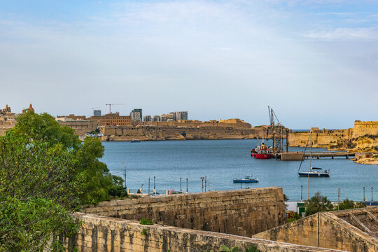 Valletta Grand Harbour as seen from Gnien ir-Rnella - Kalkara Carbon Neutral Garden