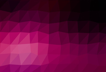 Obraz premium Dark Purple vector polygon abstract background.