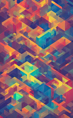 Abstract multi-layered isometric background - 549284635