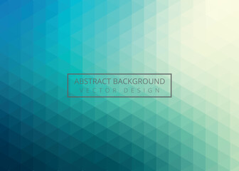 Blue and turquoise abstract triangle pattern background. Mosaic geometric hipster triangular background. Vector Illustration
