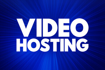 Video Hosting text quote, concept background