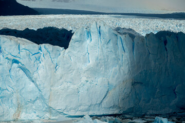 Ice wall of the Perito Moreno Glacier in Patagonia Argentina
