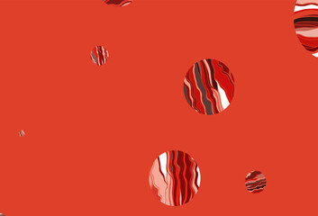 Light red vector pattern with spheres.