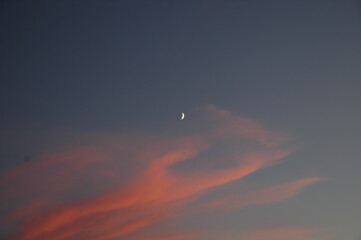 cielo di campagna al tramonto